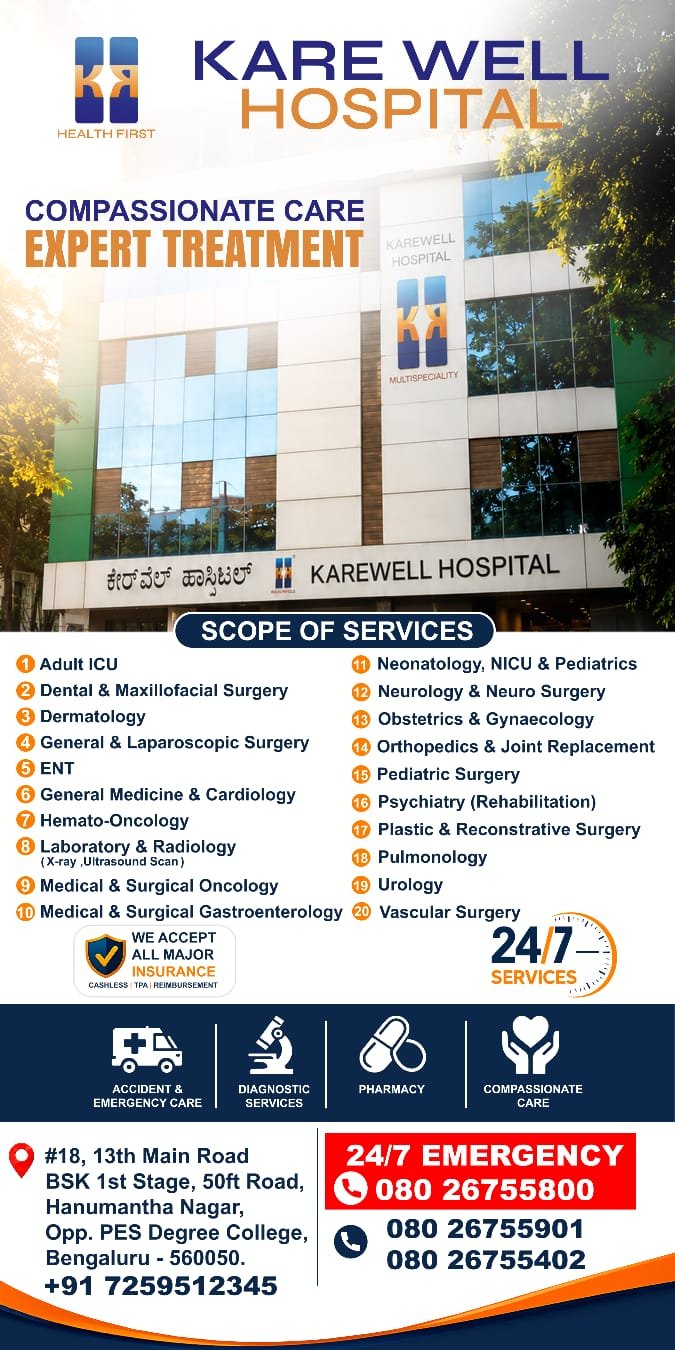Karewell Hospital and its multispecialty services